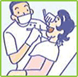 口腔内全体の診査をします。この時にホワイトニングの適応症かどうかを判断してください。